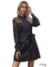 Black Turtleneck boho dress